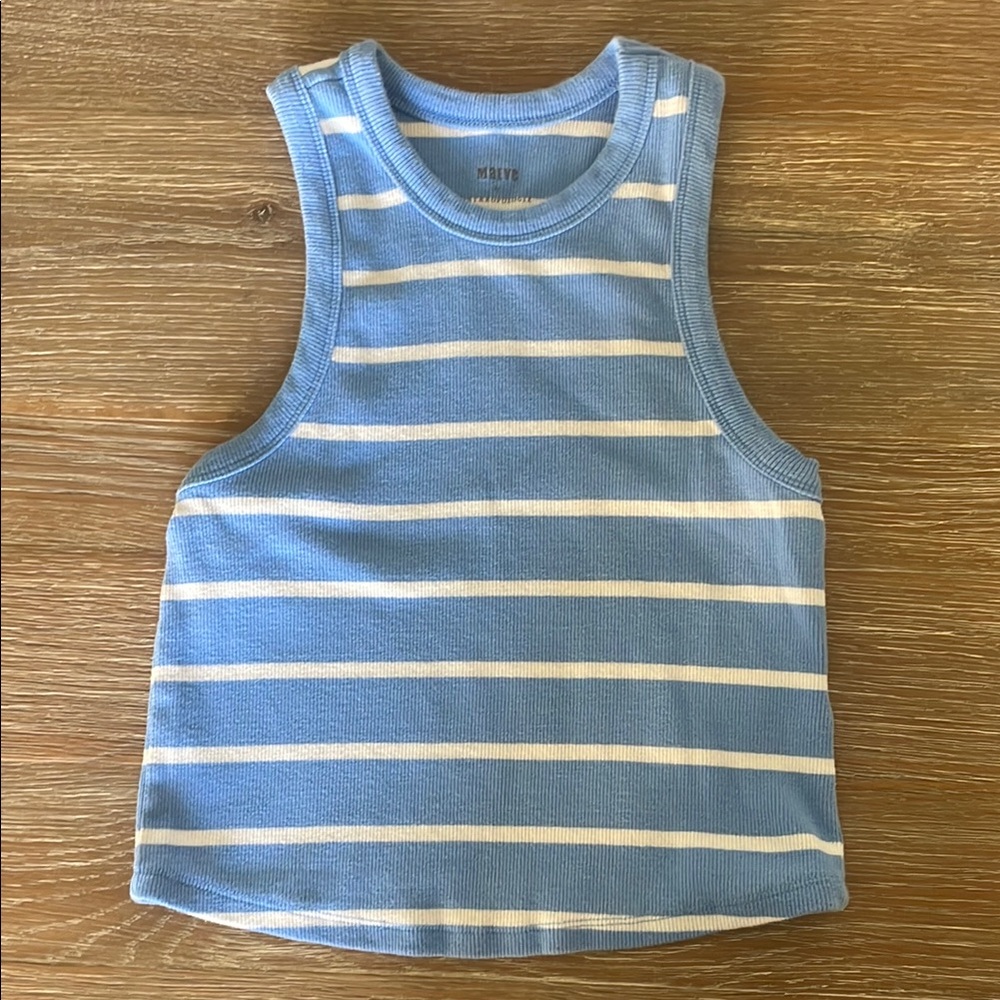 Blue and White Anthropologie Tank